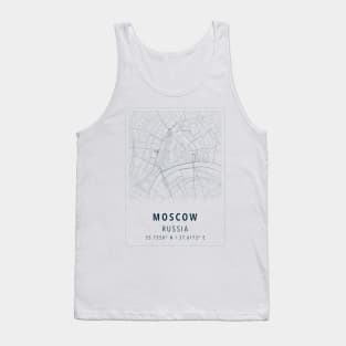 moscow russia map Tank Top